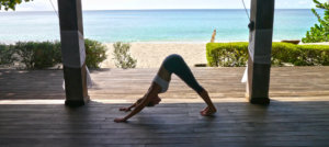Yoga wellness retreat at laluna's beach front Wellbeing Center in Grenada