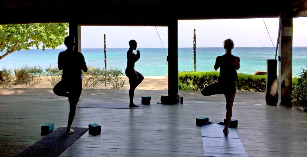 laluna Grenada yoga pavilion on the Beach