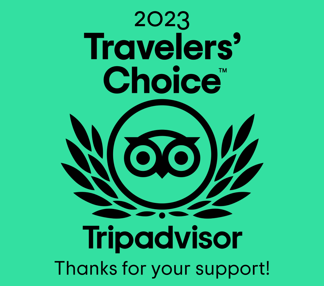 Tripadvisors 2023 Travelers' choice logo