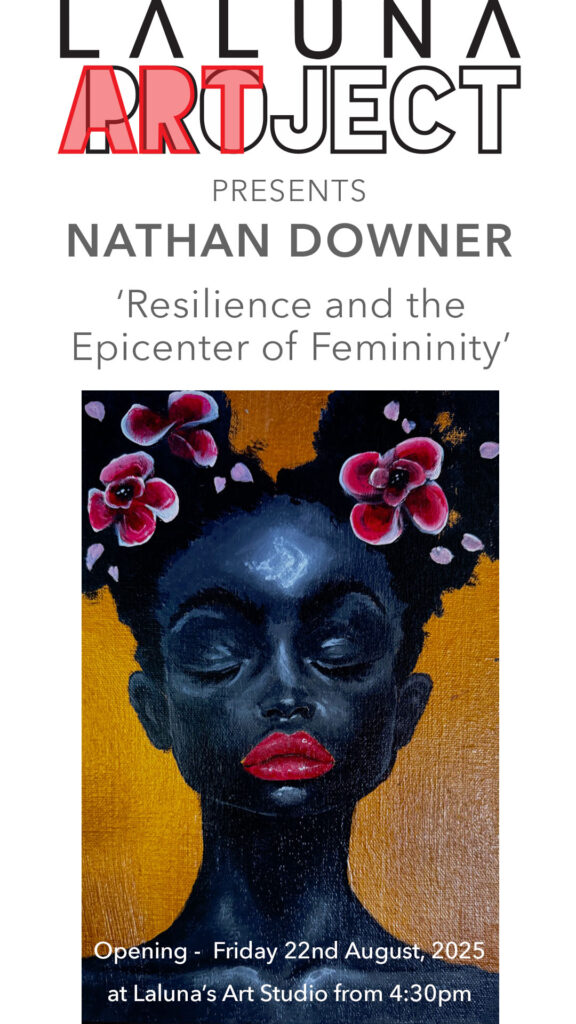 new flyer for nathan downer art exhibition